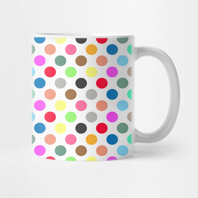 Colorful Polka Dots on White Background - Seamless Pattern by DesignWood Atelier